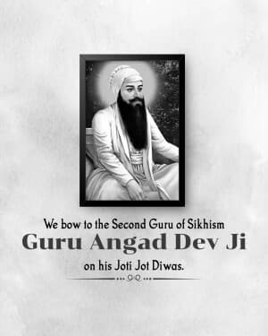 Guru Angad Dev Ji Jyoti Jyot Diwas illustration