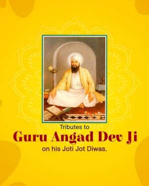 Guru Angad Dev Ji Jyoti Jyot Diwas image