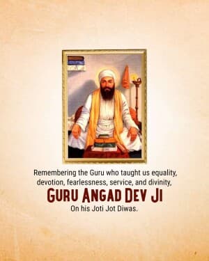 Guru Angad Dev Ji Jyoti Jyot Diwas poster