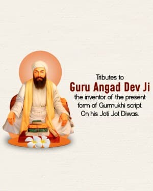 Guru Angad Dev Ji Jyoti Jyot Diwas banner