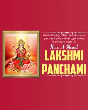 Sri Lakshmi Panchami poster Maker