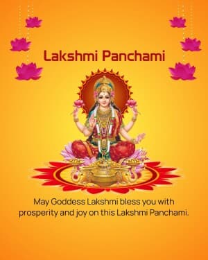 Sri Lakshmi Panchami Facebook Poster