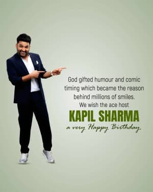 Kapil Sharma Birthday flyer