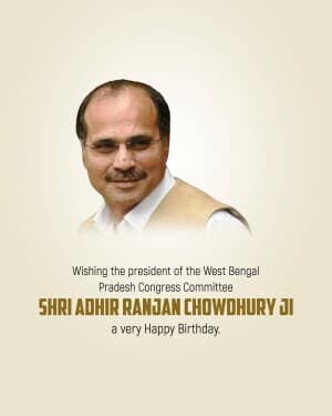 Adhir Ranjan Chowdhury Birthday video