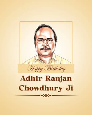 Adhir Ranjan Chowdhury Birthday graphic