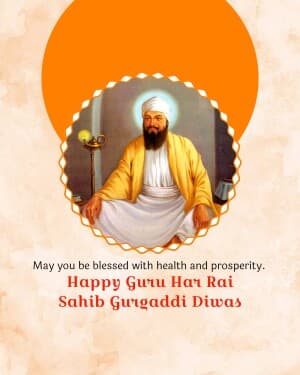 Guru Har Rai Gurgaddi Diwas event poster