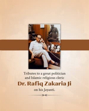 Rafiq Zakaria Jayanti illustration