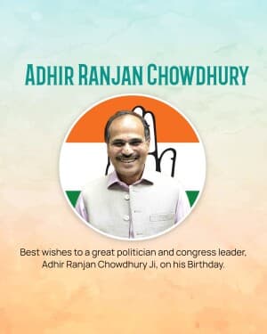 Adhir Ranjan Chowdhury Birthday banner