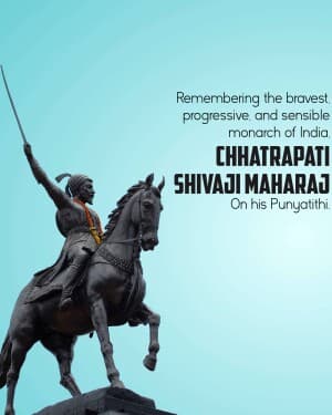 Chhatrapati Shivaji Maharaj Punyatithi graphic