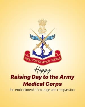 Raising day of the Army Medical Corps graphic
