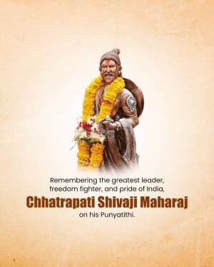 Chhatrapati Shivaji Maharaj Punyatithi poster