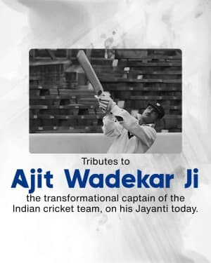 Ajit Wadekar Jayanti post