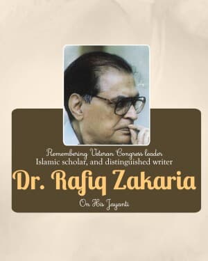 Rafiq Zakaria Jayanti banner