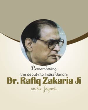 Rafiq Zakaria Jayanti post