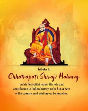 Chhatrapati Shivaji Maharaj Punyatithi event poster