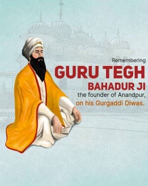 Guru Tegh Bahadur Gurgaddi Diwas illustration