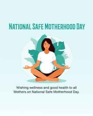 National Safe Motherhood Day marketing flyer