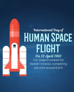 International Day of Human Space Flight graphic