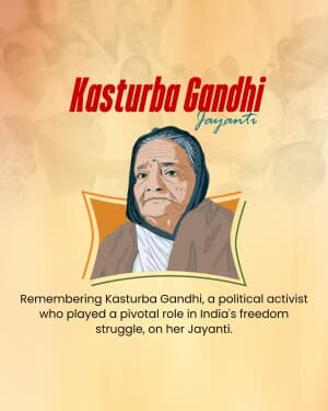 Kasturba Gandhi Jayanti graphic