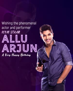 Allu Arjun Birthday illustration