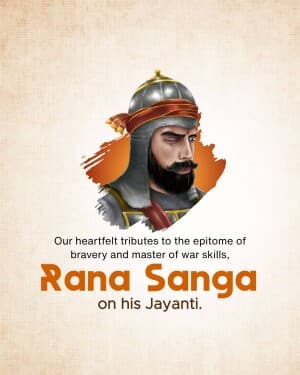 Rana Sanga Jayanti illustration