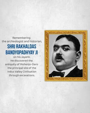 Rakhaldas Bandyopadhyay Jayanti graphic
