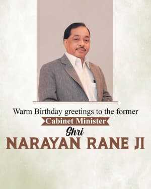 Narayan Rane Birthday illustration