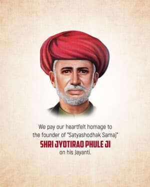 Jyotirao Phule Janmjayanti poster
