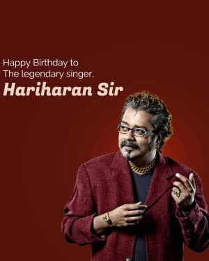 Hariharan Birthday poster