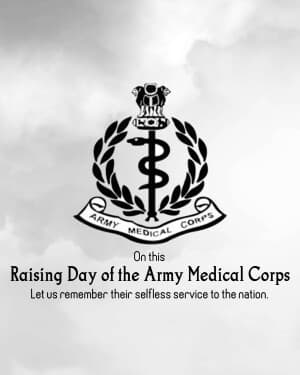 Raising day of the Army Medical Corps banner