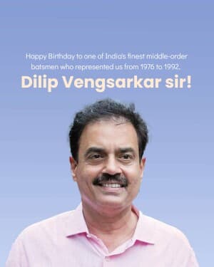 Dilip Vengsarkar Birthday video