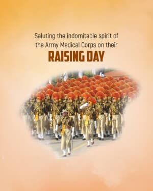 Raising day of the Army Medical Corps event poster