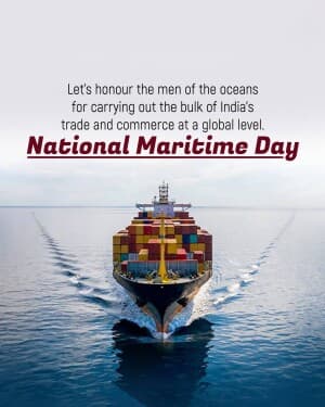 National Maritime Day poster Maker