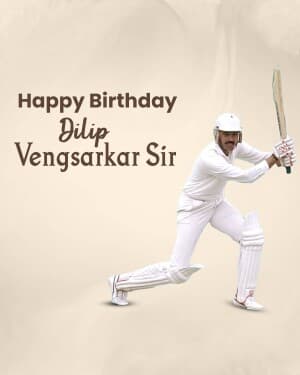 Dilip Vengsarkar Birthday flyer