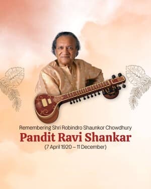 Pandit Ravi Shankar Jayanti illustration