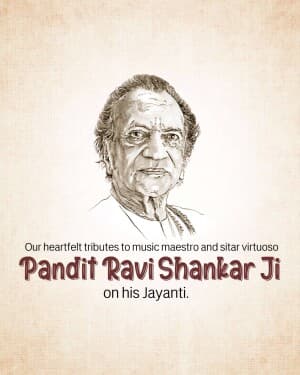 Pandit Ravi Shankar Jayanti graphic