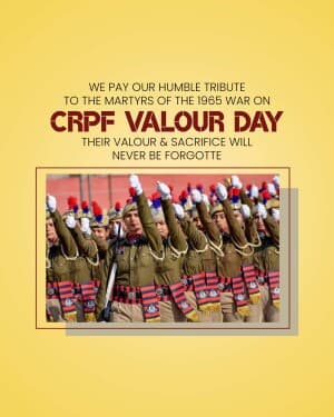 CRPF Valour Day whatsapp status poster