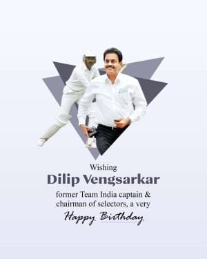 Dilip Vengsarkar Birthday poster