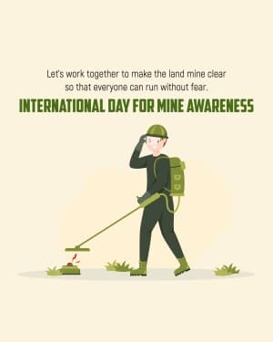 International Day for Mine Awareness event poster
