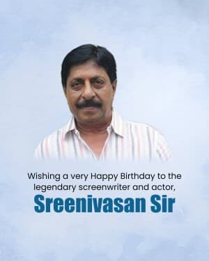 Sreenivasan Birthday event poster
