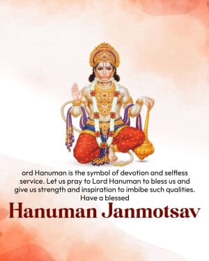 Hanuman Janmotsav marketing poster