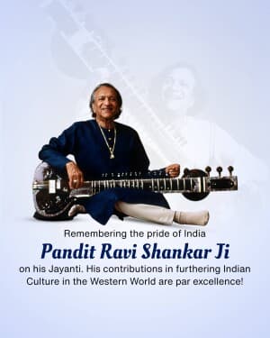 Pandit Ravi Shankar Jayanti flyer