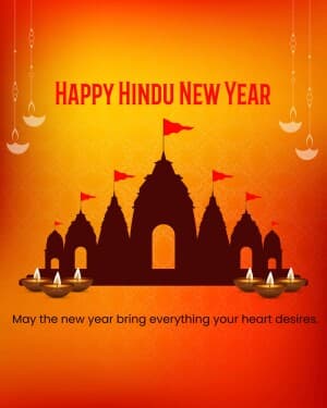 Hindu New Year Facebook Poster