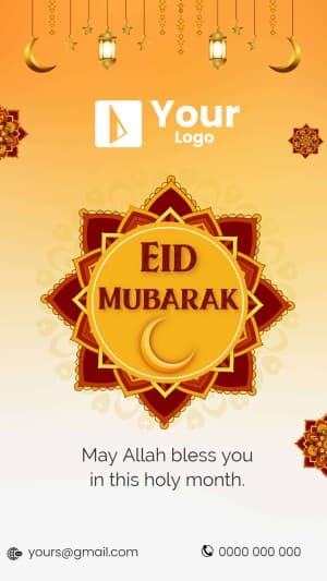 Eid Mubarak Wishes marketing poster