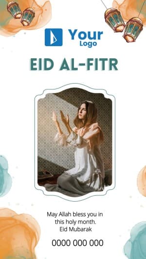 Eid Mubarak Wishes Social Media poster