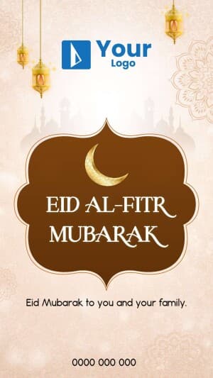Eid Mubarak Wishes marketing flyer