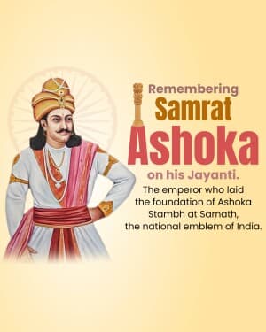 Samrat Ashoka Jayanti poster