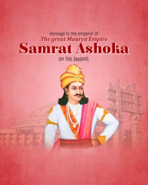 Samrat Ashoka Jayanti event poster