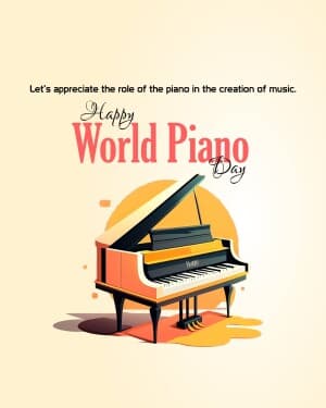 World Piano Day event poster