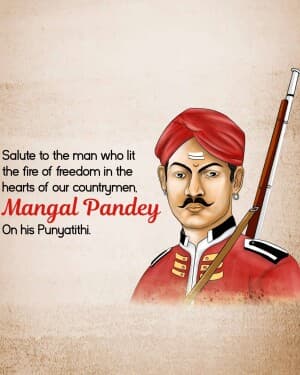 Mangal Pandey Punyatithi banner